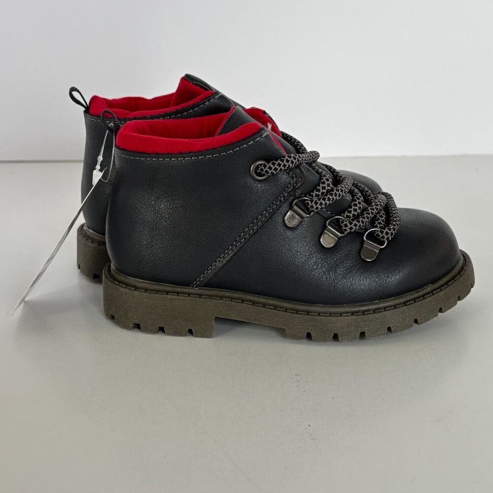 Carters Toddler Boys Ankle Boots Ralph Grey Fall Winter Lace Up Size 7 Shoes New - Picture 6 of 11